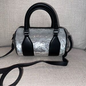 ✨ MARC JACOBS Silver Small Sequin Barrel Satchel + Crossbody – NWOT  ✨